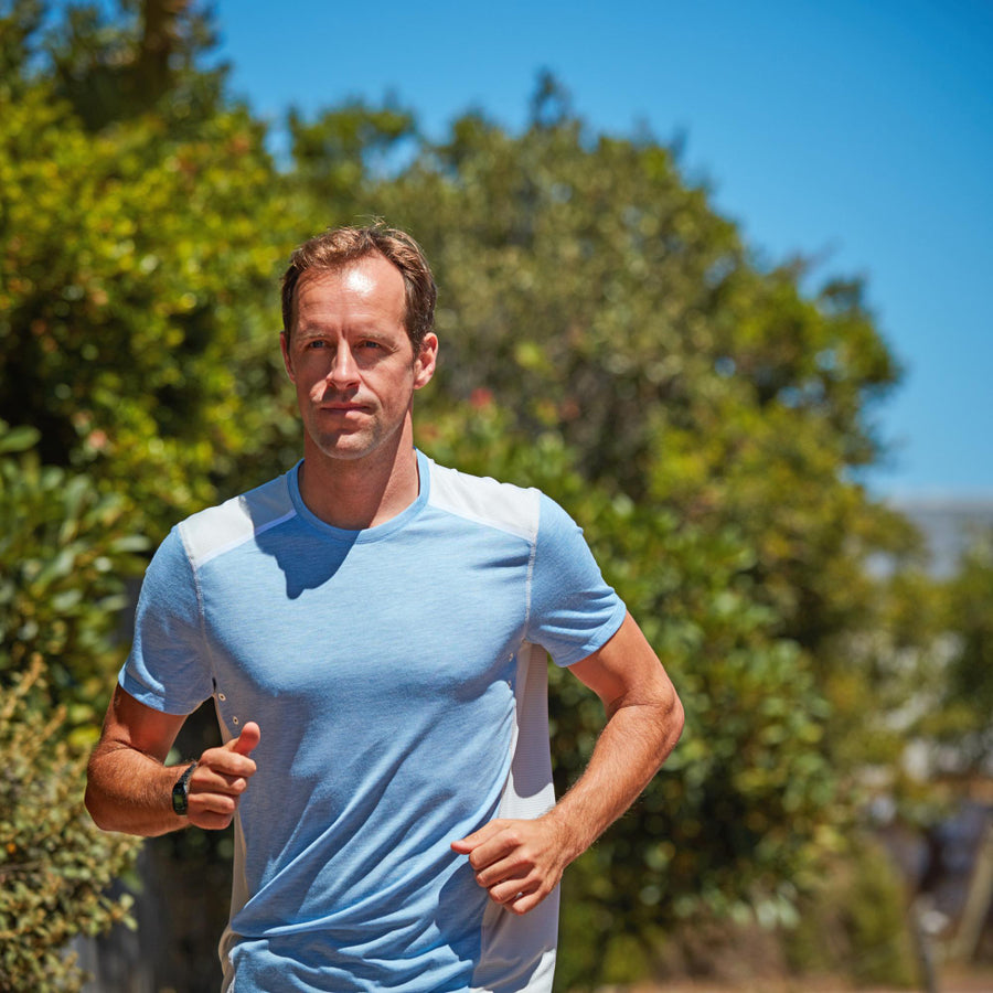 Man running outdoors
