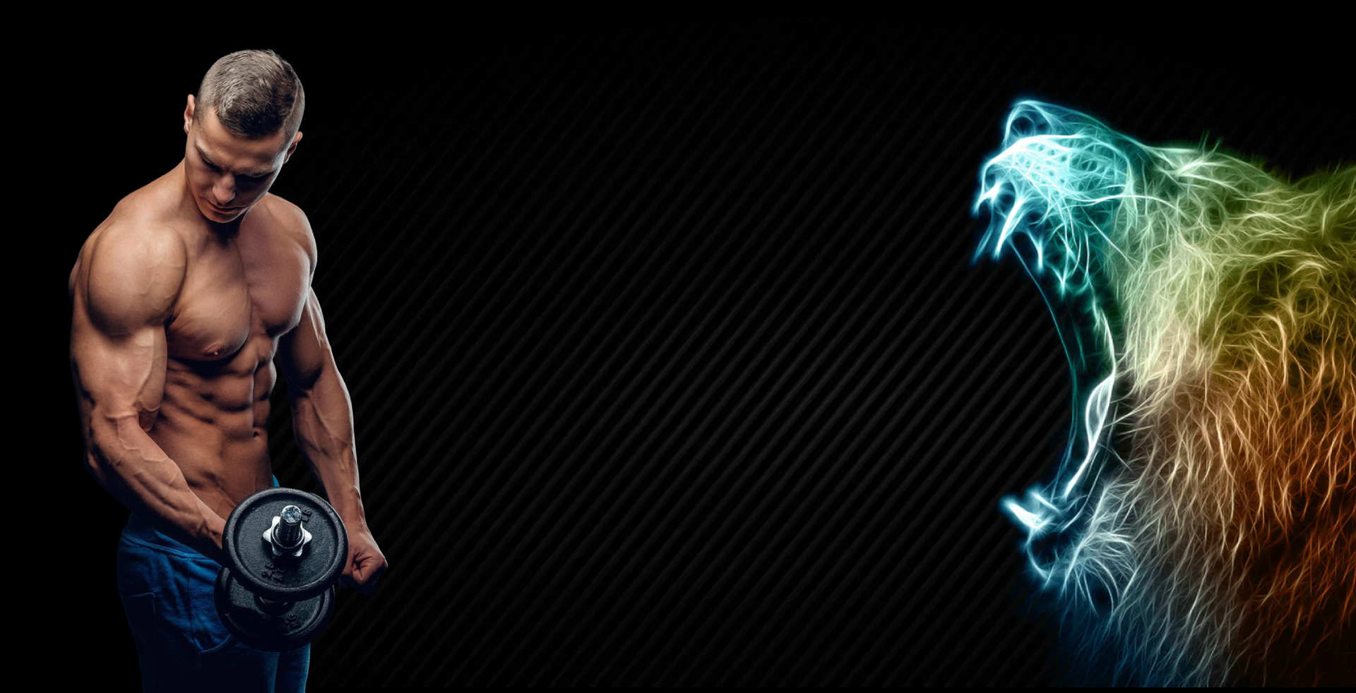 Muscular man banner image