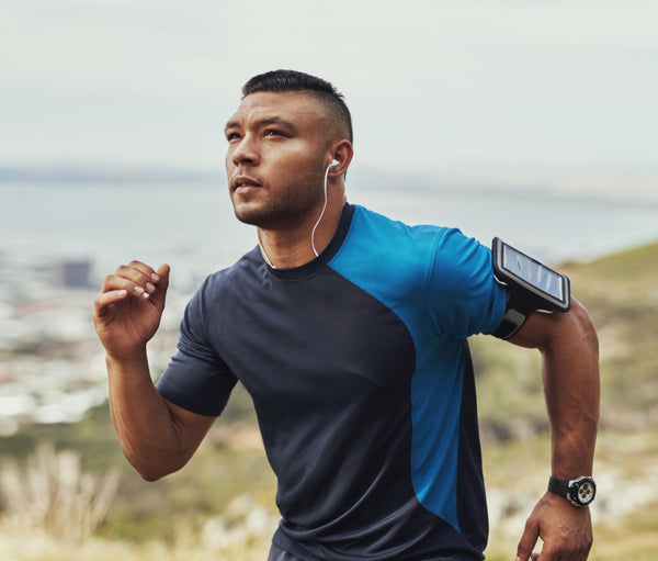 Man running outdoors