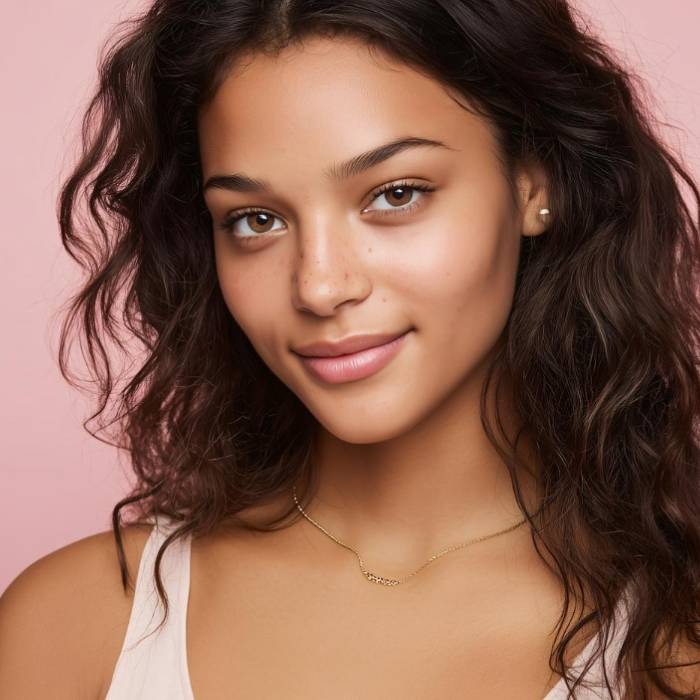 Woman clear face