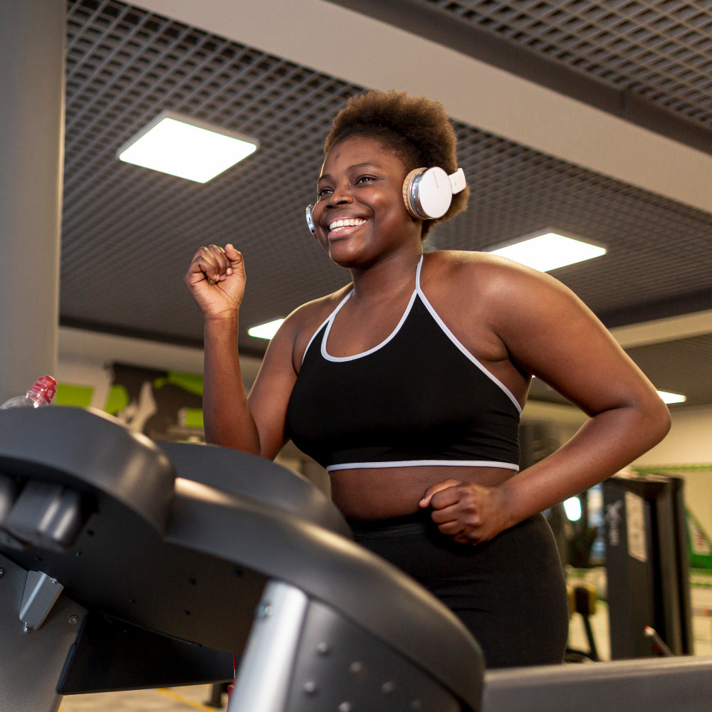 Woman on a treadmill