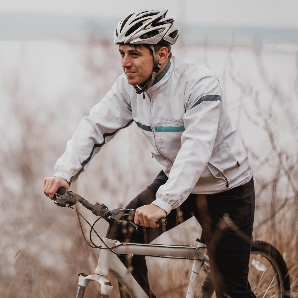 Man riding a bicycle